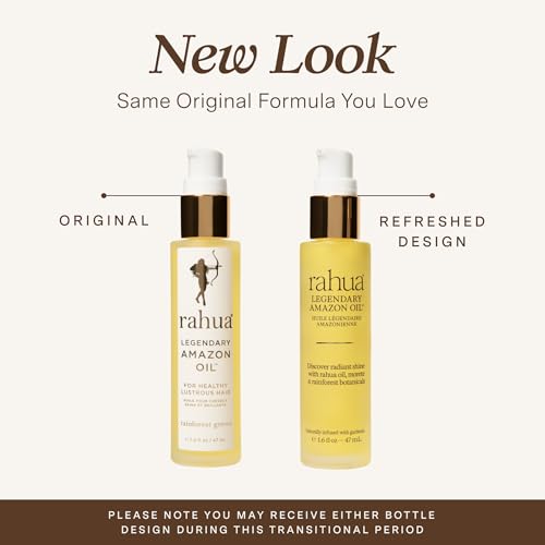 Rahua Legendary Amazon Hair Oil, Lightweight Vegan Botanical Elixir, Morete & Sacha Inchi Oils, Enhances Shine & Smoothness, Protects from Heat, Hair Care for All Textures, 1.6 Fl Oz