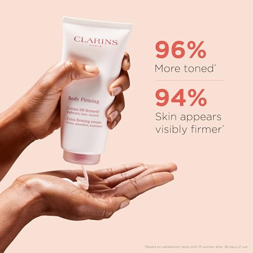 Clarins Extra-Firming Body Cream | Anti-Aging Body Lotion | Visibly Firms, Tightens and Smoothes | 96% Natural Ingredients, Including Organic Shea Butter and Organic Aloe Vera Extract | 6.6 Ounces