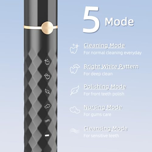 Water flosser+Electric Toothbrush Combination Set -5-Speed Sonic Electric Toothbrush, 4-Speed Portable Water flosser, Super Waterproof, a Great Gift for Friends (Pink)