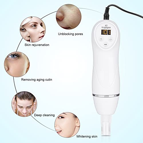 Diamond Microdermabrasion Machine Professional Blackhead Remover Vacuum Upgraded Facial Pore Cleaner Electric USB with 8 Probes Blackhead Remover Skincare Tool