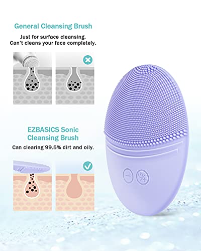EZBASICS Facial Cleansing Brush Bundled with Facial Steamer