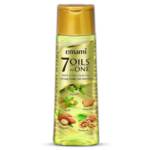 Emami 7-in-1 Hair Oil | with Natural Ayurvedic Herbs | Repairs Hair Damage | Nourishes Scalp | Fights Dandruff | Provides Strong & Healthy Hairs | 3.38 Fl Oz/100ml