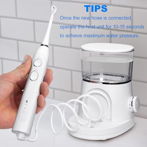 Water Flosser Replacement Hose & 2 Toothbrush Heads for Waterpik Sonic-Fusion SF-01/02/03/04 ， Repair Kit with Tools, Easy Installation