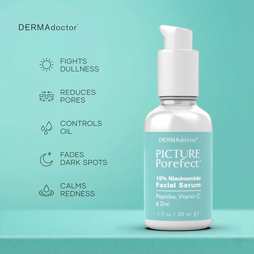 DERMAdoctor Pore Minimizer Niacinamide Serum for Face | Vitamin B3 Niacinamide Oil Control Pore Minimizer for Visible pores, Blackheads, Uneven Skin Tone, Redness, Oily Skin - Dermatologist Formulated