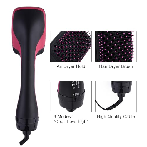 2 in 1 Hair Dryer & Styler, One Step Hair Dryer Brush Straightener, Negative Ion Electric Hot Air Blow Dryer Comb