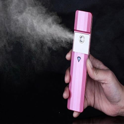 Portable Facial Steamer with USB Charging - Compact and Convenient for Travel, moisturizing and Refreshing The face - Ideal for deep Facial Cleansing and Home Hydrotherapy (red)