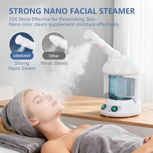 3 in 1 Facial Steamer, Hair Steamer, Air Humidifier Hot Mist Moisturizing Hydration System, Portable Facial Atomizer Spa for Personal Care Use at Home Salon