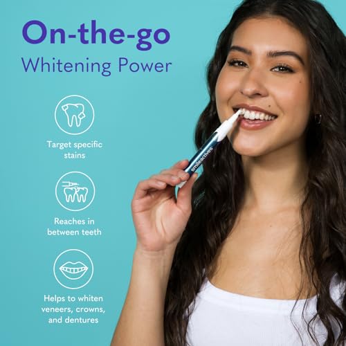 Smileactives Teeth Whitening Kit, Complete at Home Teeth Whitening Treatment, Travel Size Tooth Whitening, Stain Remover for White Teeth, Contains Clinical-Grade Hydrogen Peroxide, 30 Day Kit