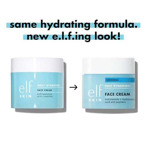 e.l.f. SKIN Holy Hydration! Face Cream, Moisturizer For Nourishing & Plumping Skin, Infused With Hyaluronic Acid, Vegan & Cruelty-Free, 1.7 Oz