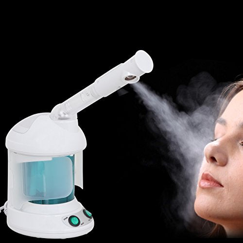Facial Steamer for Deep Cleaning, 2 in 1 Face & Hair Steaming Machine for Natural Home Use, Black Hair Deep Conditioning, Professional Face Spa Steamer