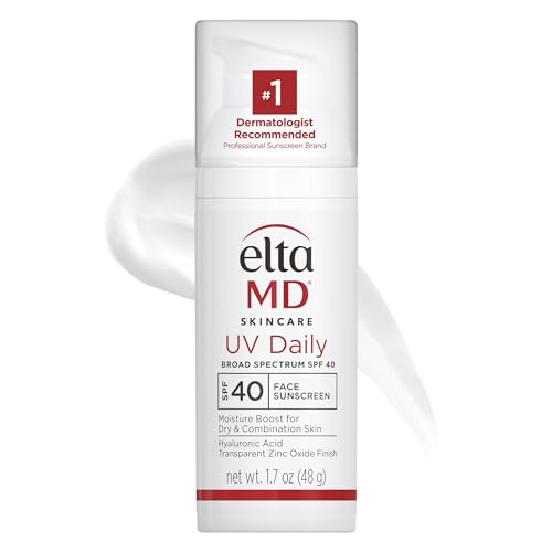 EltaMD UV Daily Face Sunscreen Moisturizer with Zinc Oxide, Daily Face Moisturizer with SPF, Great for Dry, Combination, and Normal Skin