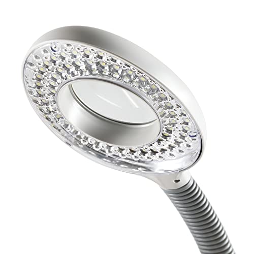 Funnylife White Professional 2 in 1 Facial Steamer Upgrade Esthetician Steamer Ozone Facial Steamer with 5X Mag Lamp Floor for Spa Shop