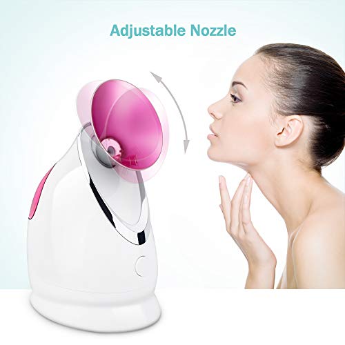EZBASICS Facial Steamer Bundled with Facial Cleansing Brush Pink