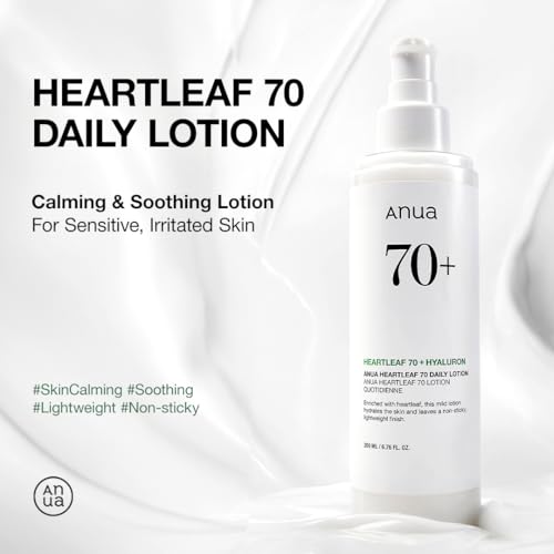 Anua Heartleaf Daily Lotion, Face Moisturizer with Hyaluronic Acid for Sensitive Skin, Lightweight, Korean Skin Care (200ml, 6.76 fl.oz.)