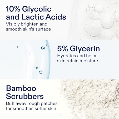 Skinfix Glycolic Renewing Scrub - 8 oz - Dual-Action Exfoliating Body Treatment with Lactic Acid - Smooths Rough Patches, Removes Flakes & Improves Skin Texture - Vegan, Cruelty Free