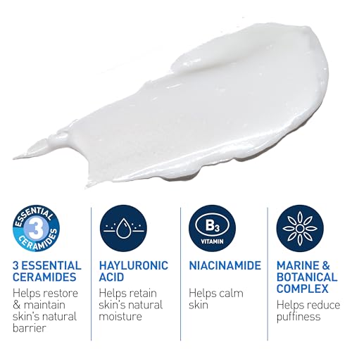 CeraVe Eye Repair Cream, Under Eye Cream For Puffiness And Bags Under Eyes, Hyaluronic Acid + Niacinamide + Marine Botanical Complex, Oil Free & Opthalmologist Tested