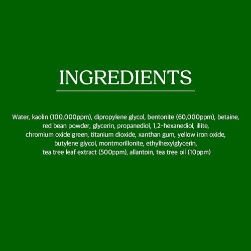 Papa Recipe Tea Tree Mud Mask – Kaolin & Bentonite Clay for Pore Care & Oil Control – Red Bean Exfoliation & Soothing Formula – Korean Skincare