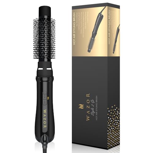 Lightweight Hot Air Brush | Upgraded 4-in-1 Blow Dryer & Volumizing Styler | Ionic Ceramic Titanium Barrel for Anti-Frizz, Shiny & Salon-Smooth Hair