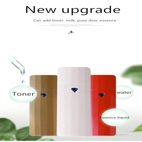 Portable Facial Steamer with USB Charging - Compact and Convenient for Travel, moisturizing and Refreshing The face - Ideal for deep Facial Cleansing and Home Hydrotherapy (red)