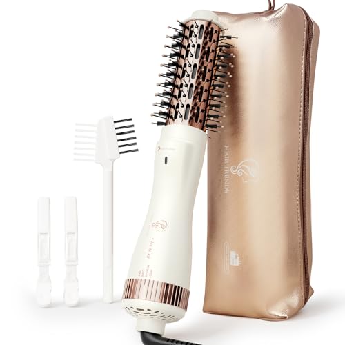 1.5 Inch Barrel Round Brush Blow Dryer (2.8’’ Plus Bristles), Negative Ionic One Step Volumizer Dryer, 4-in-1 Hot air Brush-Not for Europe Travel
