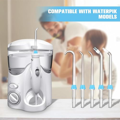 Replacement Tips for Waterpik Water Flosser,Replacement Classic Jet Tips Compatible with Waterpik Oral Irrigator,Replacement Brush Heads for Waterpik,8 Pcs Replacement Parts for Waterpik