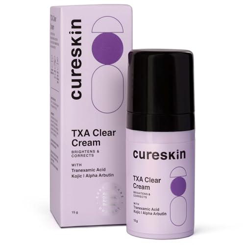 Cureskin Tranexamic Acid 10% Cream | 20,000 PPM Kojic Acid Dipalmitate, 15,000 PPM Alpha Arbutin, 100,000 PPM Tranexamic Acid | Dark spots, Freckle, Blemishes, Pigmentation (15g/0.5 Oz)
