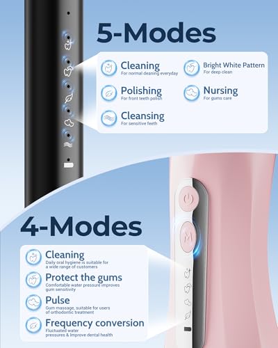 Electric Toothbrush Water Flosser Adults, Sonic Electric Toothbrush and Electric Floss for Adults and Kids, Water Dental Picks, Cleaning and Flossing Dental Care, Waterproof