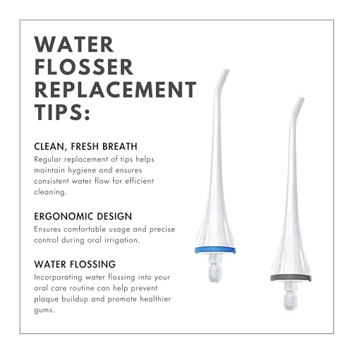 Replacement Tips for Poseidon & Professional Oral Irrigator by ToiletTree Products. Twin Pack