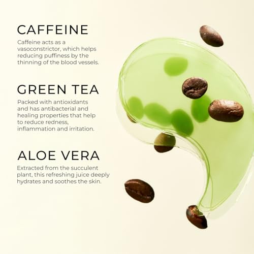 Yepoda The Depuff Eyespresso, Depuffing Caffeine & Green Tea Eye Patches, Reduce Puffiness & Rejuvenates Tired Under Eye Area, Vegan Korean Eyepatches for All Skin Types, 60 pcs / 90 g (3.17 OZ.)