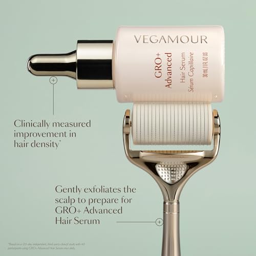VEGAMOUR GRO+ Advanced Dermaroller Replacement Head | 1,200 Microneedle 0.25mm Scalp Tool | Gently Exfoliates the Scalp | Wide Head for Maximum Coverage