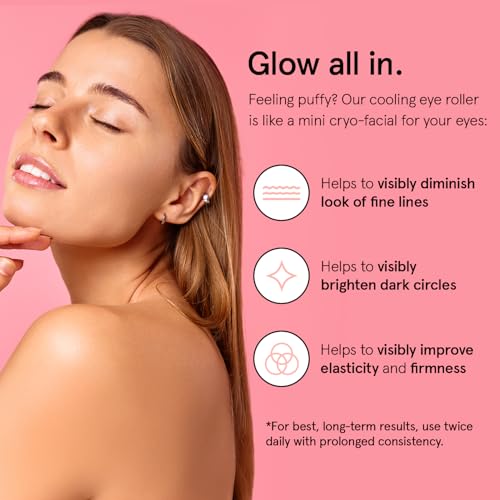 grace & stella Under Eye Brightener Roller - Airplane Travel Essentials - Travel Size Toiletries - Retinol & Caffeine Eye Serum for Puffiness, Dark Circles, Wrinkles - Vegan Skincare (15ml / 0.51floz)