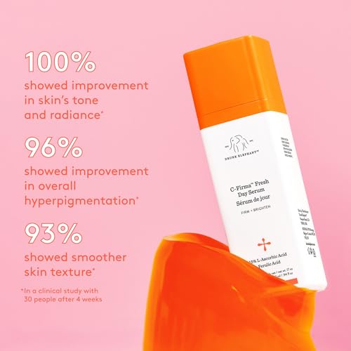 Drunk Elephant C-Firma Fresh Day Serum - 28 ml/.94 fl oz - 15% Illuminating Vitamin C - Clean Clinical Skincare - Cruelty-Free - Dermatologist-Tested - Free of Essential Oils, Silicones, and Fragrance