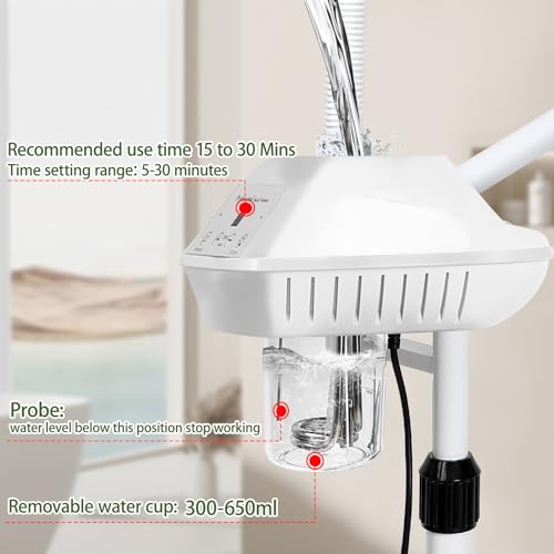 Professional Facial Steamer for Deep Hydration,2in1 Ozone Face Steamer with 5X Magnifying Lamp,Suitable for Home Use or Beauty Spa Deep Cleansing and Hydration