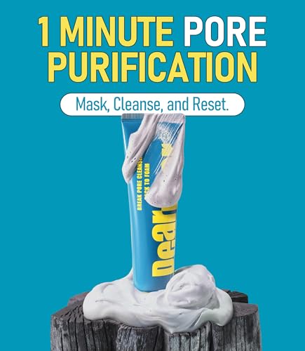 Break Pore Cleansing Pack to Foam – 3-in-1 Korean Skin Care Wash-Off Mask & Exfoliator & Cleanser w/Charcoal and Salicylic Acid – AHA, BHA, PHA for Oily, Congested Skin (3.38 fl oz)