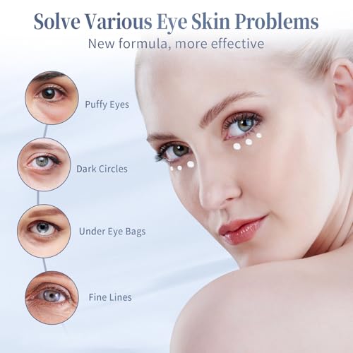 Retinol Under Eye Cream - Cream for Men & Women, Dark Circles, Puffiness & Wrinkles, Anti-Aging Eye Cream for Fine Lines, 0.7 Fl Oz