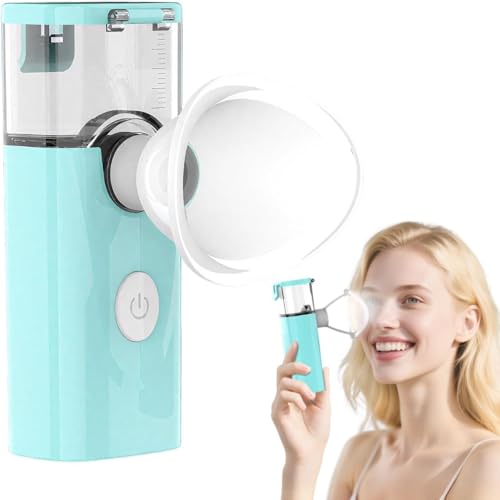 2-in-1 Nano Facial Mister & Eye Mist Steamer, USB Rechargeable Portable Face and Eye Sprayer for Eyelash Extensions, Dry Eyes Relief, Skin Hydrating and Moisturizing, with Visual Water Tank