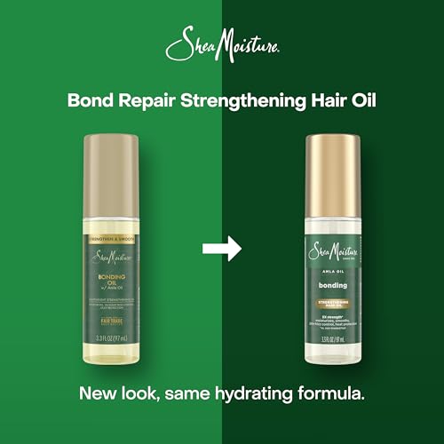 Shea Moisture Bonding Oil Amla Oil To Protect, Strengthen And Smooth Hair With Amla Oil And Fair-Trade Shea Butter With 5X Strength And 24-Hour Frizz & Humidity Control 3.3 Fl Oz
