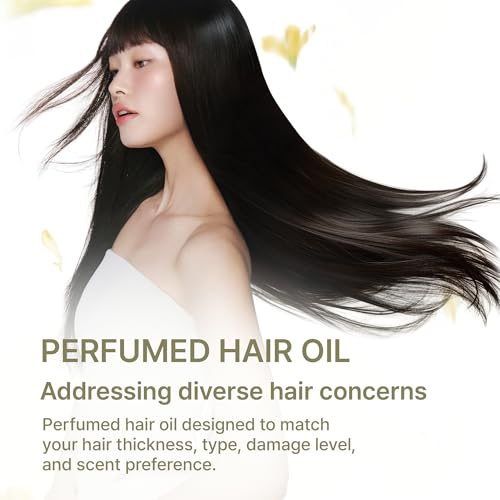 LADOR Hair Perfume Oil for Dry Damaged Hair - Anti Frizz Nourishing Fragrance Gloss Oil Serum Leave-In Conditioner Hold Curls & Waves No Sulfate Paraben 1 Fl Oz 03 Osmanthus Korean Haircare
