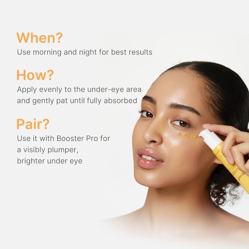 medicube Eye Serum with Kojic Acid Turmeric | All-Day Brightening Eye Gel Serum | Refreshing Eye Care with Vitamin C, Retinol & Caffeine | Hydrating & Cooling Formula | Korean Skincare, 1.01 fl.oz