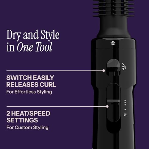 Hot Tools Pro Artist Hot Air Styling Brush | Style, Curl and Touch Ups (3/4”), Black