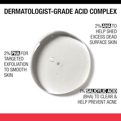 Neutrogena Stubborn Texture Daily Acne Facial Cleanser, Salicylic Acid Face Wash + Glycolic & Polyhydroxy Acids, Fragrance-Free, 6.3 fl. oz