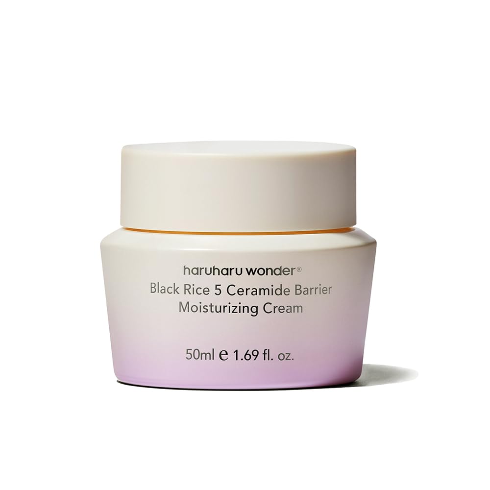 HARUHARU wonder Black Rice 5 Ceramide Barrier Moisturizing Cream, Daily Skin Barrier Care, Long-Lasting Hydration, Soothing & Nourishing, Ceramide Capsules, Korean Skincare, 1.69 fl.oz
