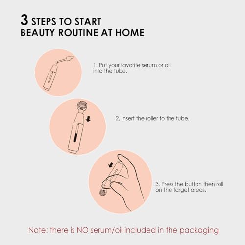 Infusion Derma Roller for Face Scalp Lips At-Home Use | 2-in-1 Titanium Micro-Needles | Compact 0.25mm Microneedling Skin Beauty Tool