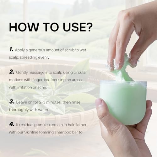 Tea Tree Scalp Scrub - 400g (14 fl.oz) 1 Bottle, Exfoliating & Moisturizing Treatment for Dry, Flaky Scalp - Deep Cleansing Hair Scrub with Natural Exfoliants & Nourishing Oils