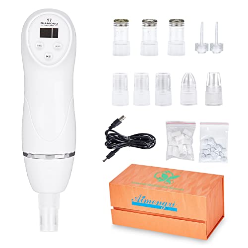 Diamond Microdermabrasion Machine Professional Blackhead Remover Vacuum Upgraded Facial Pore Cleaner Electric USB with 8 Probes Blackhead Remover Skincare Tool