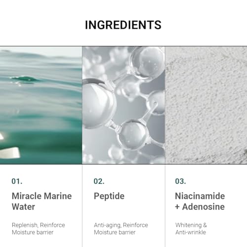 HEIMISH Marine Care Eye Cream 1.01fl.oz/30ml, Anti Aging Under Eye Cream, Rich Hydrating Formula with Peptides, Niacinamine for Dark Circles, Puffiness & Wrinkles, Korean Skincare