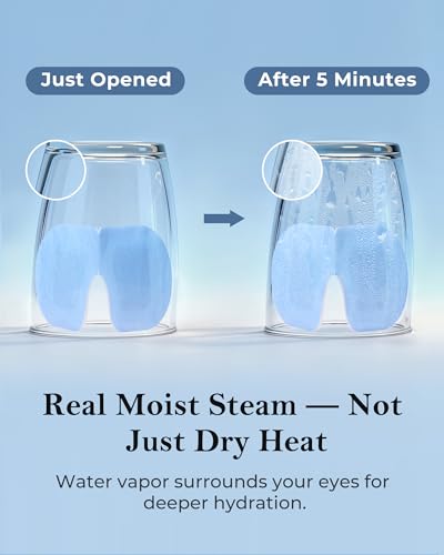 16 Packs Steam Eye Mask for Dry Eyes: Self Heating Moist Warm Compress for Stye & Digital Eye Strain - FSA&HSA Eligible -Disposable, No Microwave Needed, Travel Essential, Deep Sleep Relief, Unscented