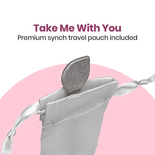 Lindo Beauty Buffer - Microdermabrasion Tool, Diamond Infused, Embedded Silicone Lip Scrubber, for Smooth Skin, Radiant Complexion, Travel Pouch Included (Beauty Buffer)