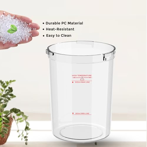 Water Jar for Facial Steamer Professional, Large Capacity Plastic Water Cup for Ozone Facial Steamer Professional Replacement