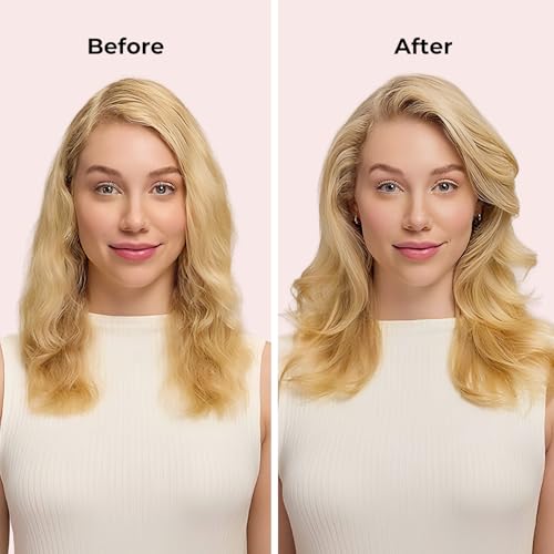 PLAVOGUE Mini Dual Voltage Hair Dryer Brush, 700 Watts Travel Hot Air Brush with European Plug，Ionic One Step Blow Dryer and Styling Brush with Ceramic Coating for Women for Home & Salon (Pink)